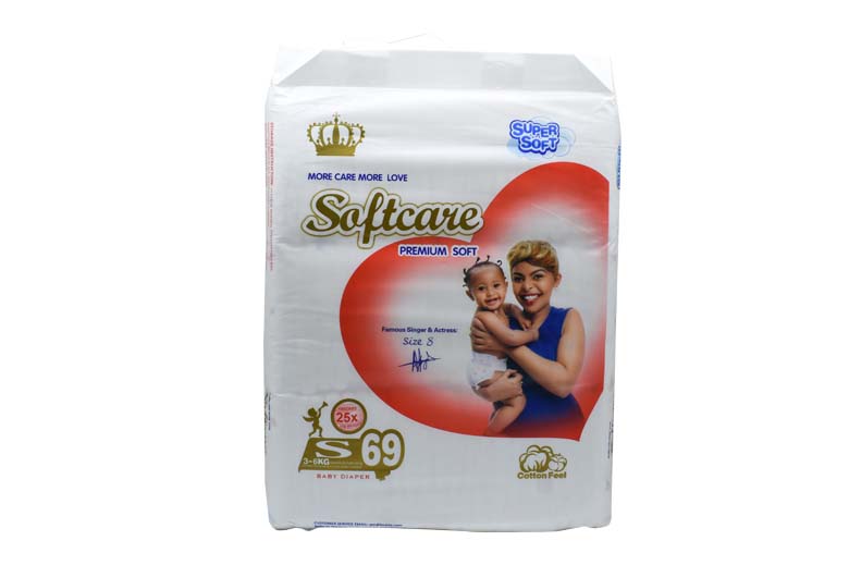 Softcare Premium Diaper Jumbo Small 69s (36kgs)