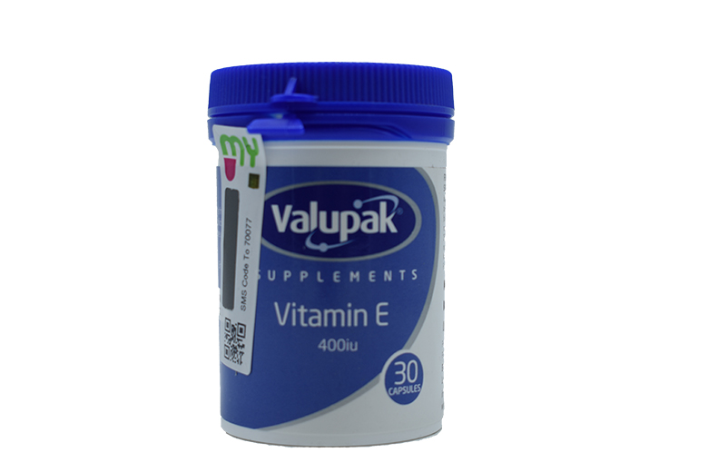 Valupak Vitamin E 400 I.U Capsules 30's
